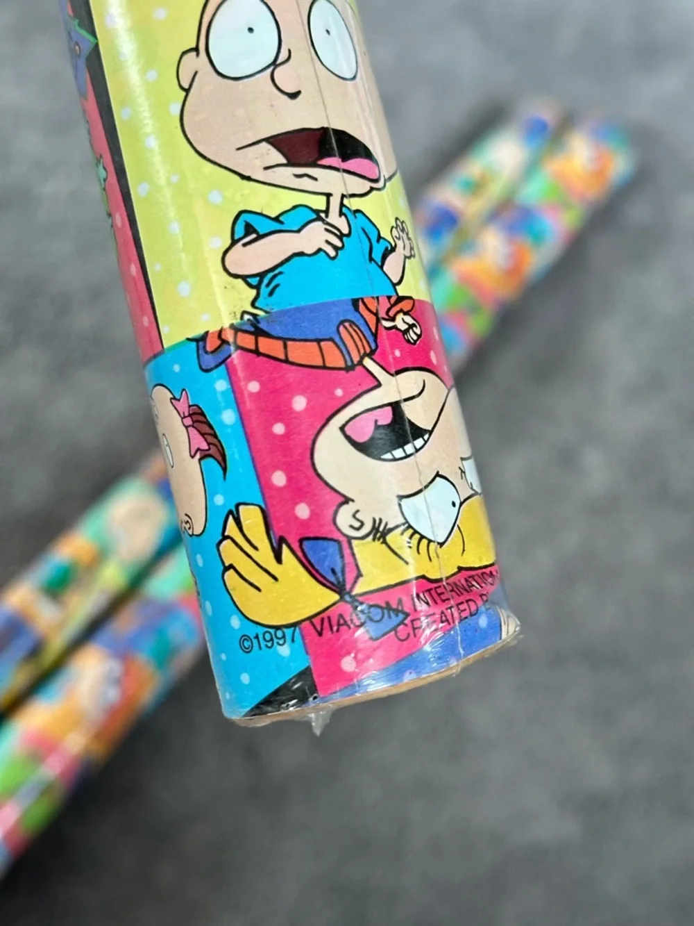 3 Rolls 1997 Nickelodeon American Greetings Rugrats Gift Wrapping Paper Prop Y2K